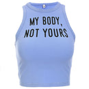Hot Sale Women Round Collar Sleeveless Letter Print Camisole