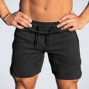 Men Cotton Solid Color Soft Sports Shorts