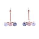 Creative Multicolor Pearl Design Women Silver Stud Casual Earrings