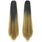 Claw Pattern Women Long Length Gradient Color Straight Hair Wig