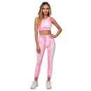 Hot Sale Women Sleeveless Figure Flattering Work-out Crop Top And Leggings Set