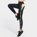 Women Fashion Color Blocking Design Letter Print Sporty Tight Leggings