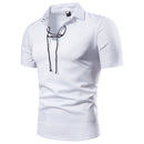 Men Solid Color Short Sleeves Polo Shirts