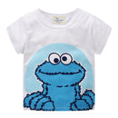 Kids Cotton Cartoon Frog Print Tee
