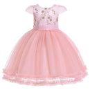 Girl Floral Bird Pattern Princess Dress