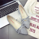 Bowknot Lace-up Casual Pointed-toe Loafers Shoes