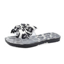 Bowknot Design Leopard Flat Slippers Shoes