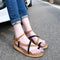 Casual Cross Strap Toe Ring Sandals Shoes