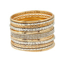 Women Multilayer Bohemian Style Shiny Rhinestone Design Bangles