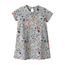 Girl Cartoon Animal Print Dress