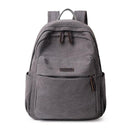 Casual Solid Color Canvas Fabric Women Large Capacity Backpack