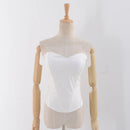 Women Simple Solid Color Strapless Figure Flattering Tube Top