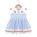 Girl Stripes Print Dress Cute Peter Pan Collar Dress