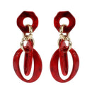 Hot Sale Irregular Geometric Shape Bright Color Acrylic Earrings