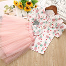 3 PCS Girls Fruit Pattern T-shirt And Tutu Skirts And Bag