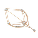 Boho Style Women Good Quality Crystal Design Multilayer Metal Tassel Hair Accessory