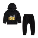 2 Pcs Boys Cotton Letter Print Long Sleeves Hoodies And Pants Casual Set