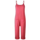 Casual Loose Pattern Sleeveless Strap Jumpsuits
