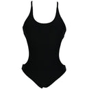 Backless Sexy Strap Design Women Plain Color Tight Bodysuits