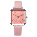 Creative Square Shaped Dial Plate Women Leisure PU Band Watch