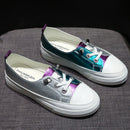 Comfortable Round-toe Blocking Color Lace-up Casual Sports Shoes