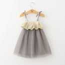 Girls Lace Design Lace-up Tutu Dresses