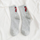 10pairs/set New Arrival Sweet Bowknot Detailing Campus Girl Breathable Cotton High Socks