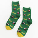 10pairs/set Bright Color Funny Comic Character Detailing Socks