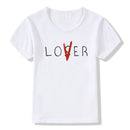 Creative Design Kids Letter Print Short Sleeves White Tees