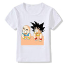 Boys Girls Cartoon Monkey Print Short Sleeves Tees