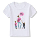 Kids Dear Mom Print Short Sleeves White T-shirts