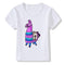 Kids Purple Llama Print Short Sleeves T-shirts