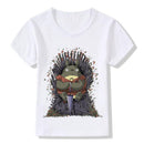Kids Modal Cartoon Print Short Sleeves Tees