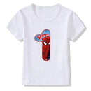 Boys Cartoon Number Pattern Tees