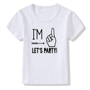 Kids Modal Creative Letter Print Short Sleeves Tees
