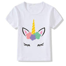 Girls Dream Unicorn Print Short Sleeves Tees