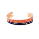 Simple Bright Color Enameled Design Women Ethnic Style 2pcs Cuff Bangles