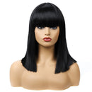 Hot Sale Women Natural Bright Color Medium Length Straight Hair Wig