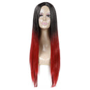 Fashion Gradient Color Women Long Length Straight Hair Wig