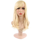 Women Fashion Light Gold Long Length Wavy Hair Wig