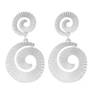 Simple Plated Alloy Screw Pattern Alloy Double Layer Earrings
