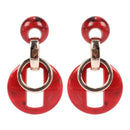 Exaggerated Women Fashion Color Acrylic Round Shape Earrings