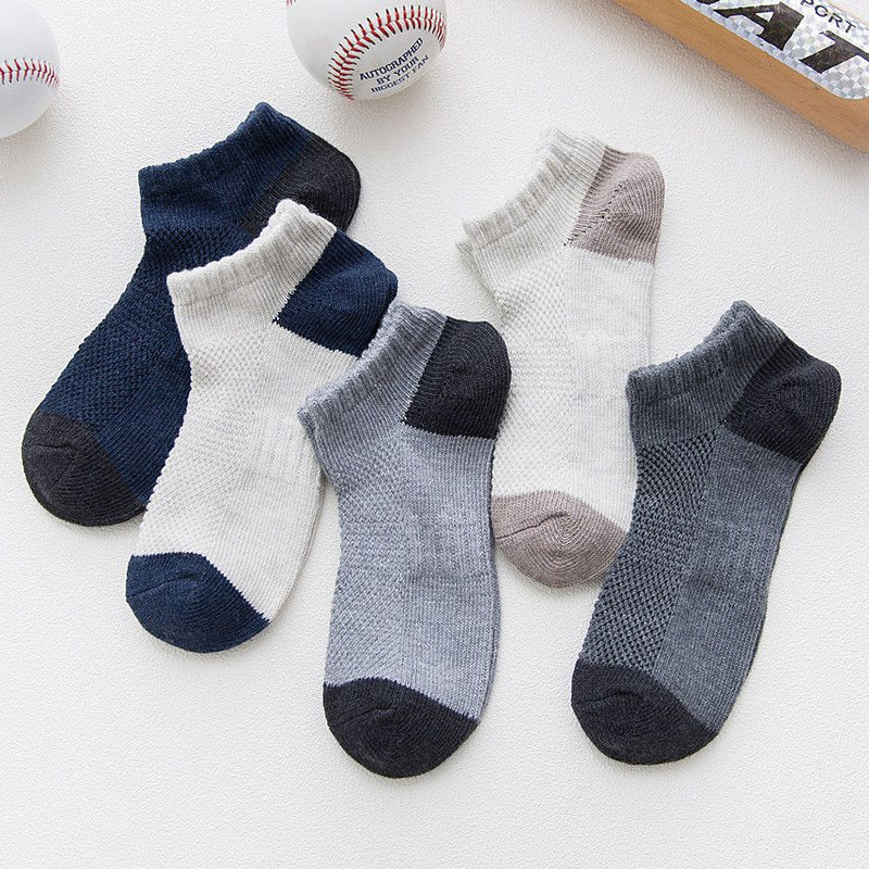 10 Pairs Set Men Cotton Patchwork Outdoor Sports Short Socks