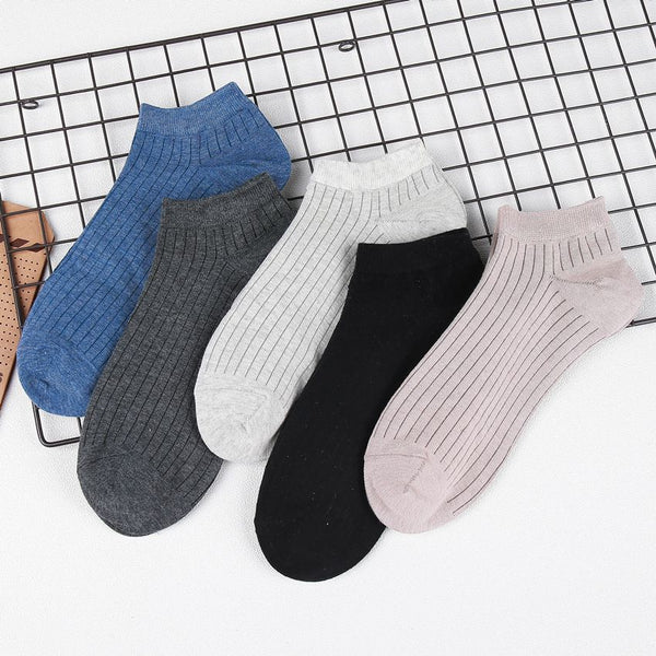 10 Pairs Set Men Pure Color Soft Short Socks