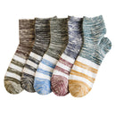 10 Pairs Set Men Color Blocking Casual Socks