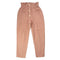 Girls Solid Color Ruffle Design Pink Casual Pants