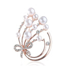 New Design Fashion Imitation Pearl Rhinestone Decor Exquisite Alloy Brooch