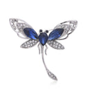 Exquisite Rhinestone Decor Alloy Dragonfly Shaped Brooch