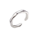 Fashion Unique Uneven Surface Leisure Sterling Silver Ring