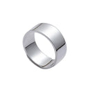 Fashion Simple Smooth Surface Widen Pattern Sterling Silver Ring